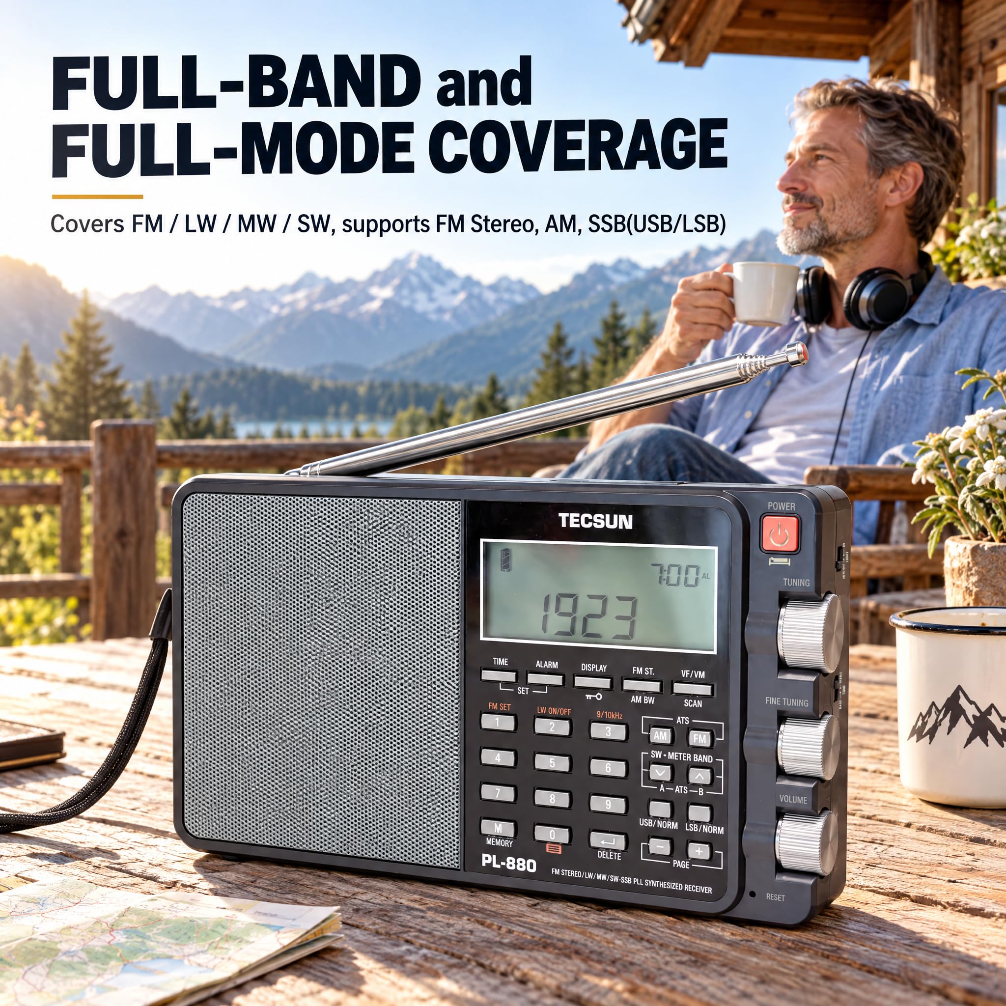 Amazon.co.jp: TECSUN PL-880 FM/LW/MW/SW SSB PLL短波ラジオ 3050局